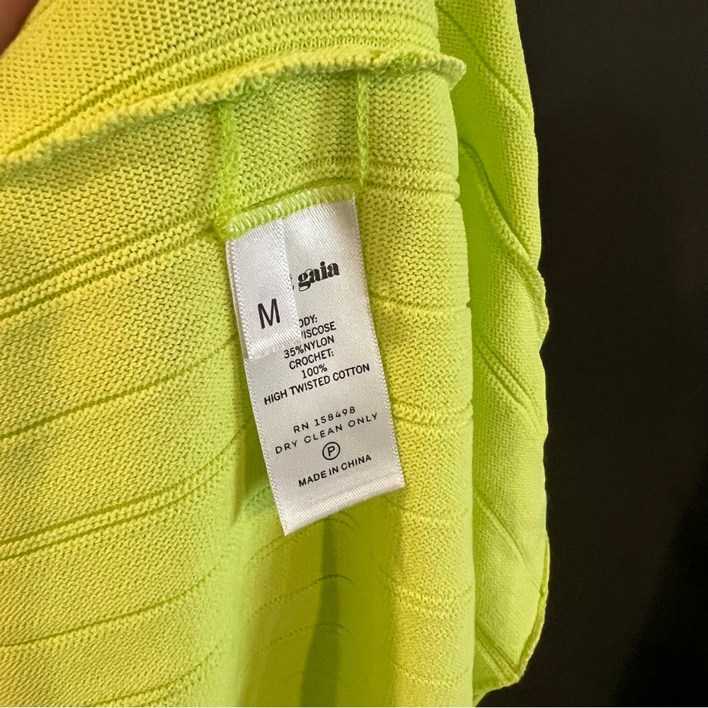 Cult Gaia Nalda Knit Midi Dress in Mantis Size Medium NEW! New with tags! - Picture 9 of 13